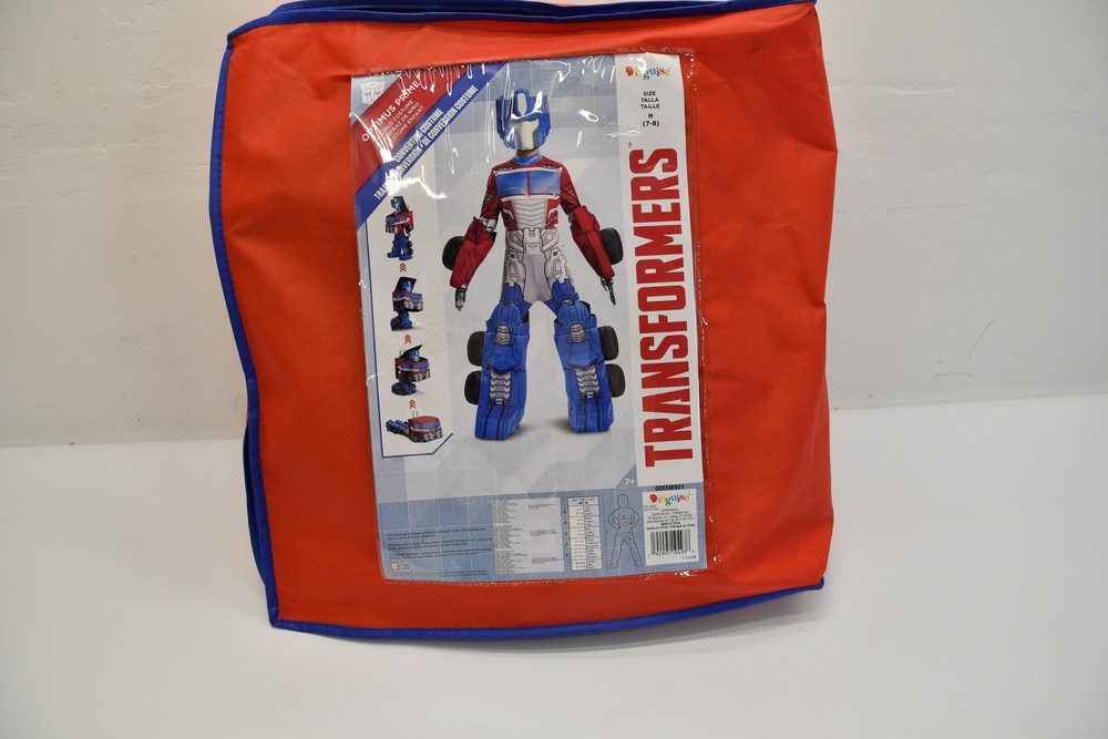 Disguise Transformers Optimus Prime Costume Boys Blue Padded Bodysuit Size 7-8